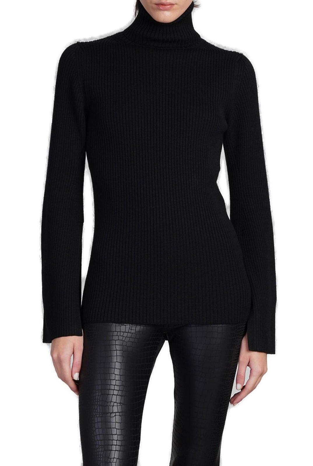 junya watanabe long-sleeved ribbed turtleneck top