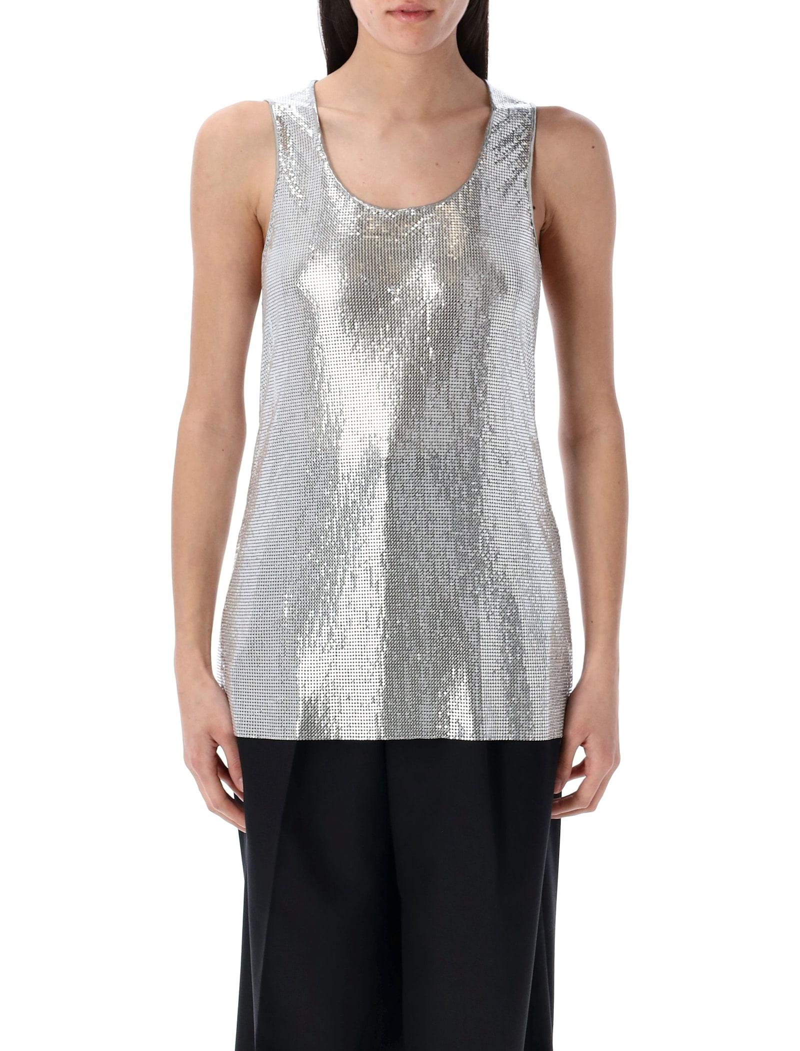junya watanabe metallic mesh tank top