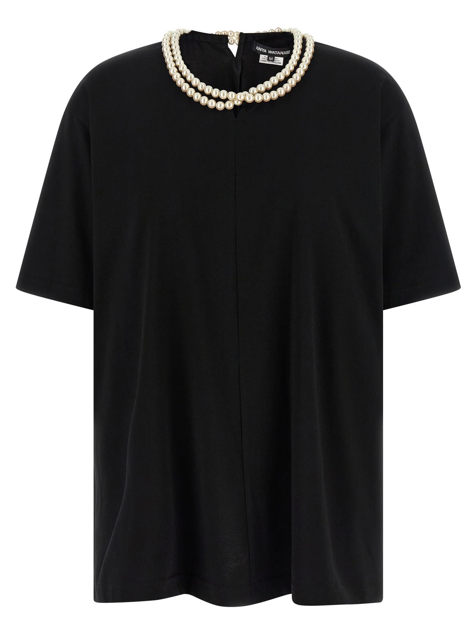 junya watanabe pearl necklace t-shirt