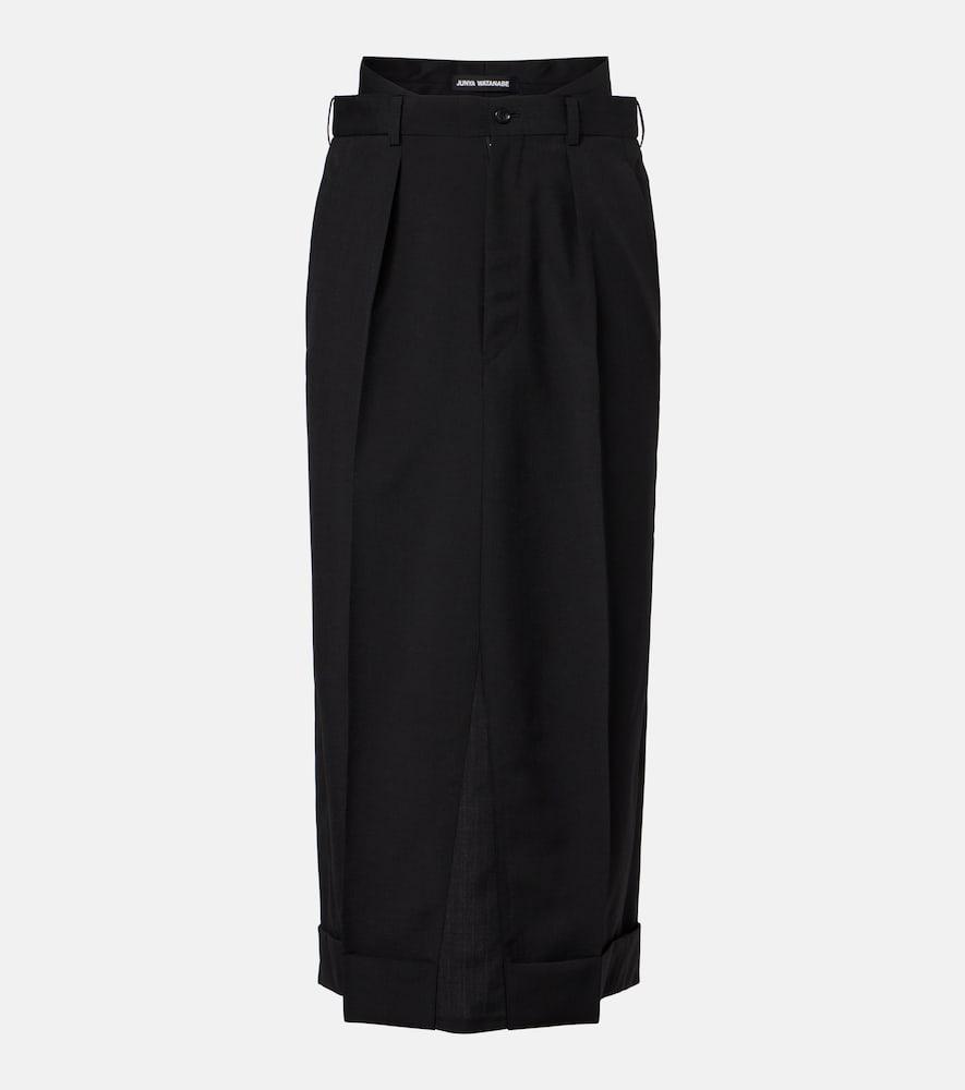 junya watanabe pleated midi skirt
