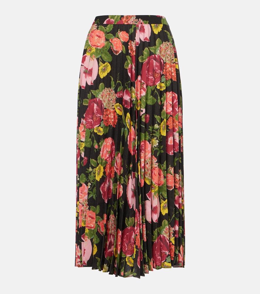 junya watanabe pleated midi skirt