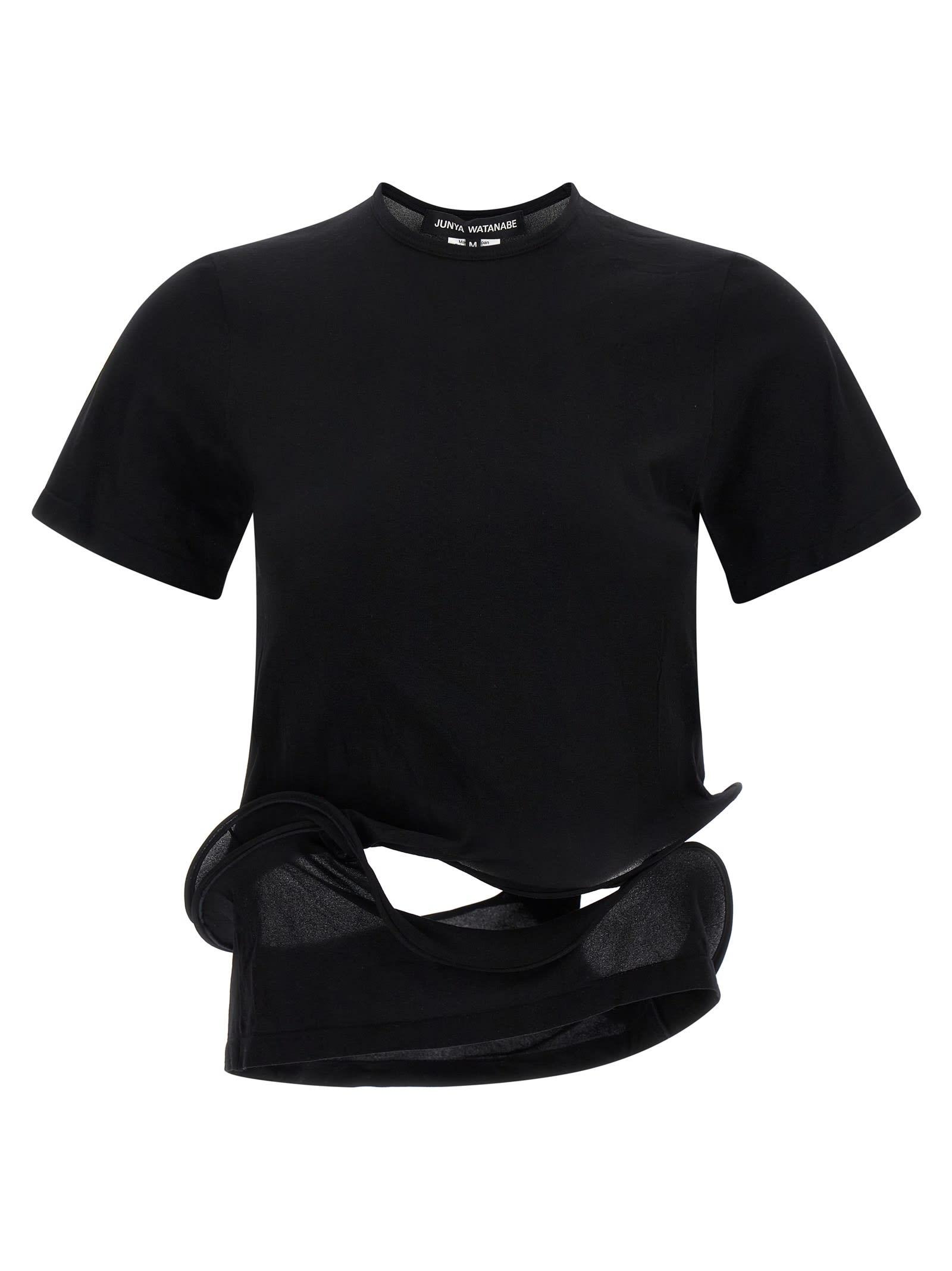 junya watanabe sculptural background t-shirt