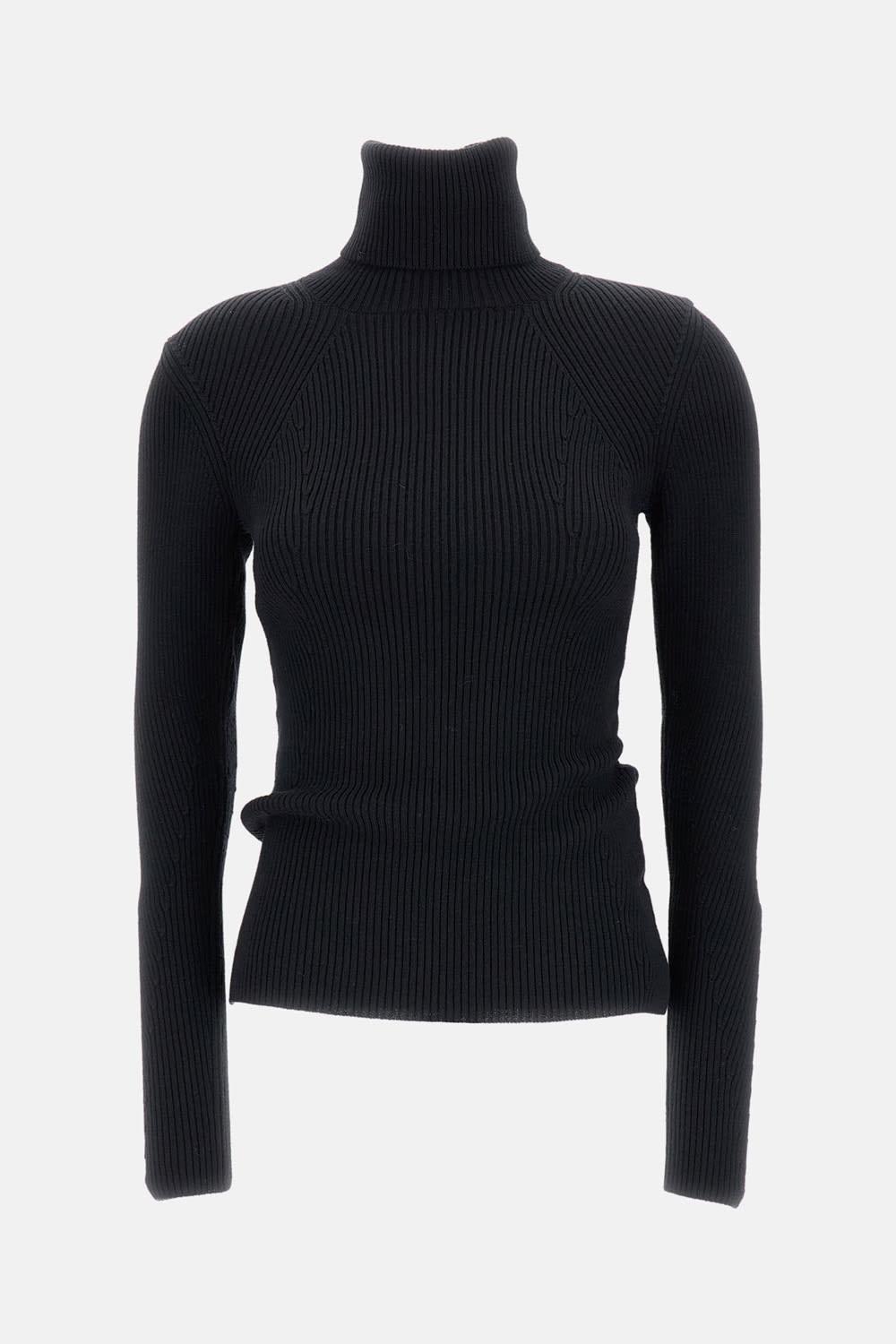 junya watanabe stretch wool turtleneck sweater