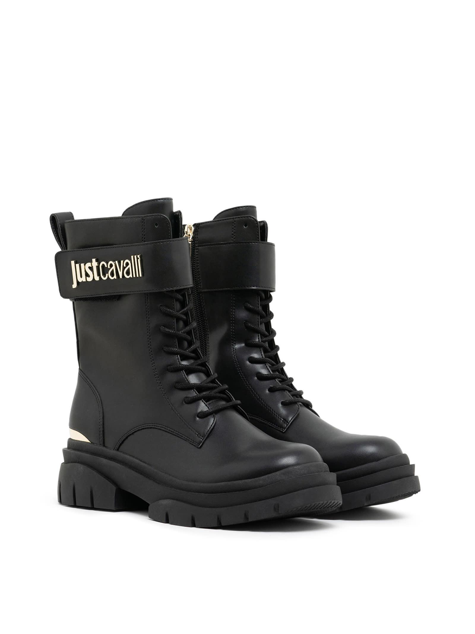 just cavalli black ankle boots