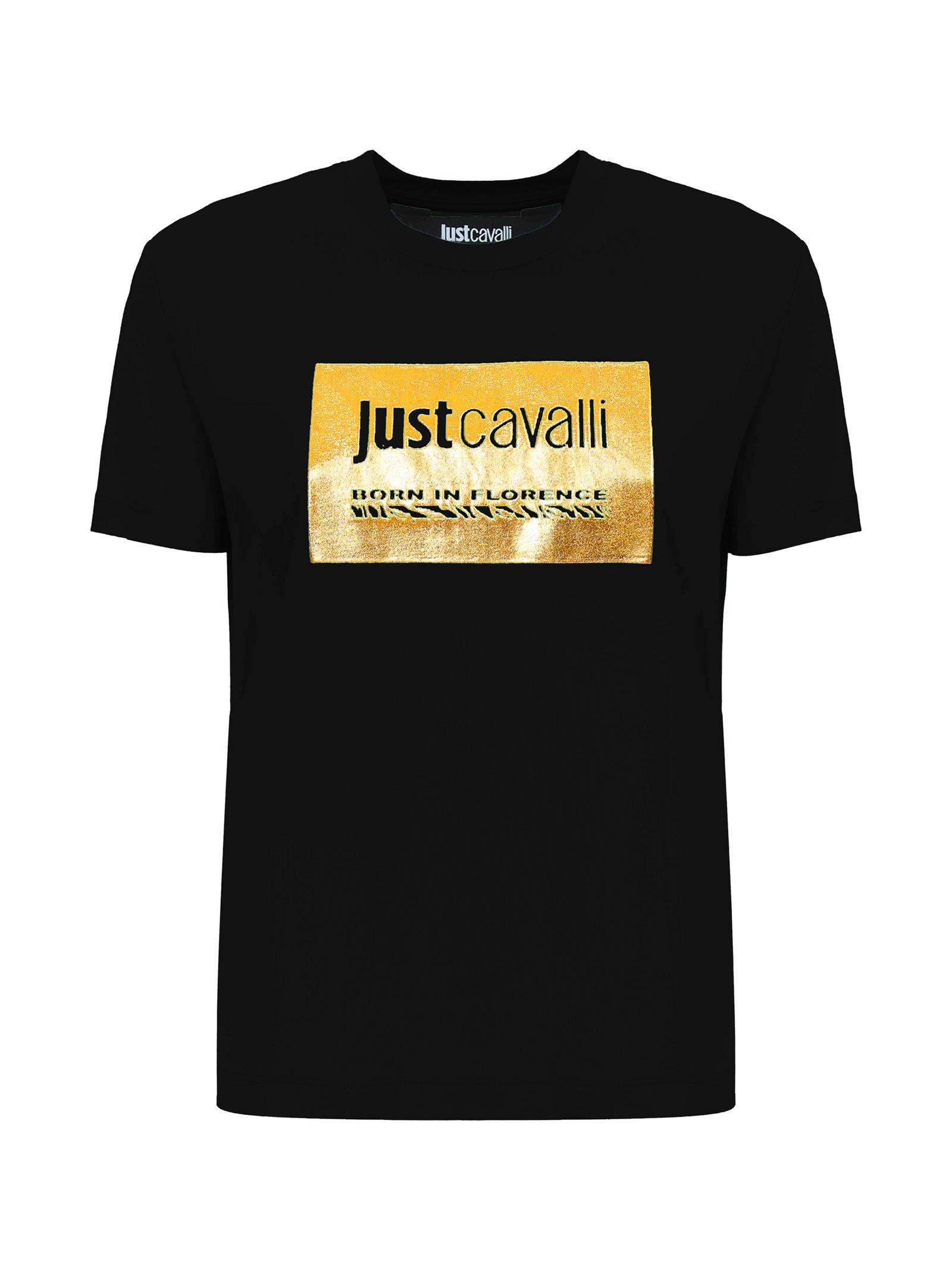 just cavalli black short sleeves t-shirt