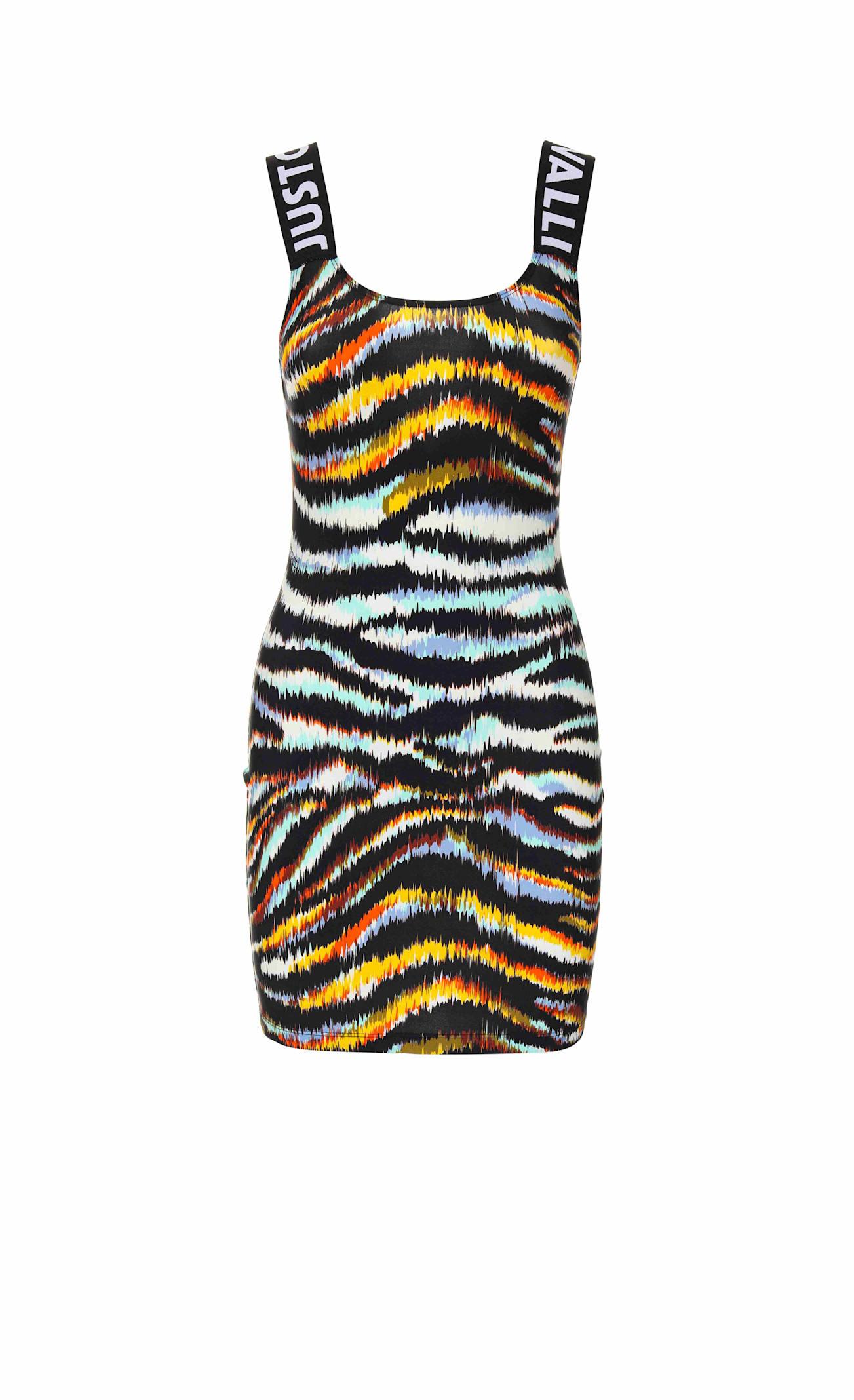 just cavalli multicolour knee lenght dress
