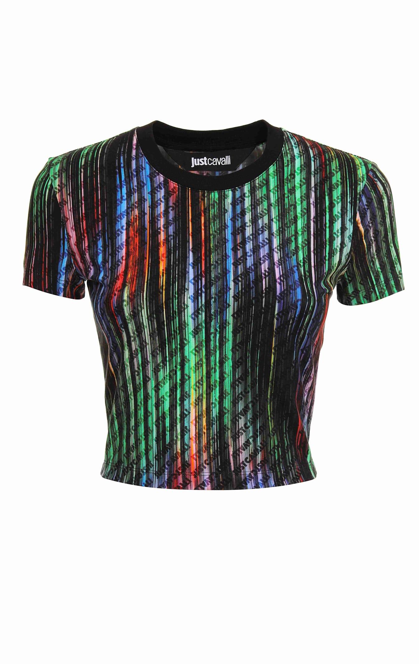 just cavalli multicolour short sleeves t-shirt