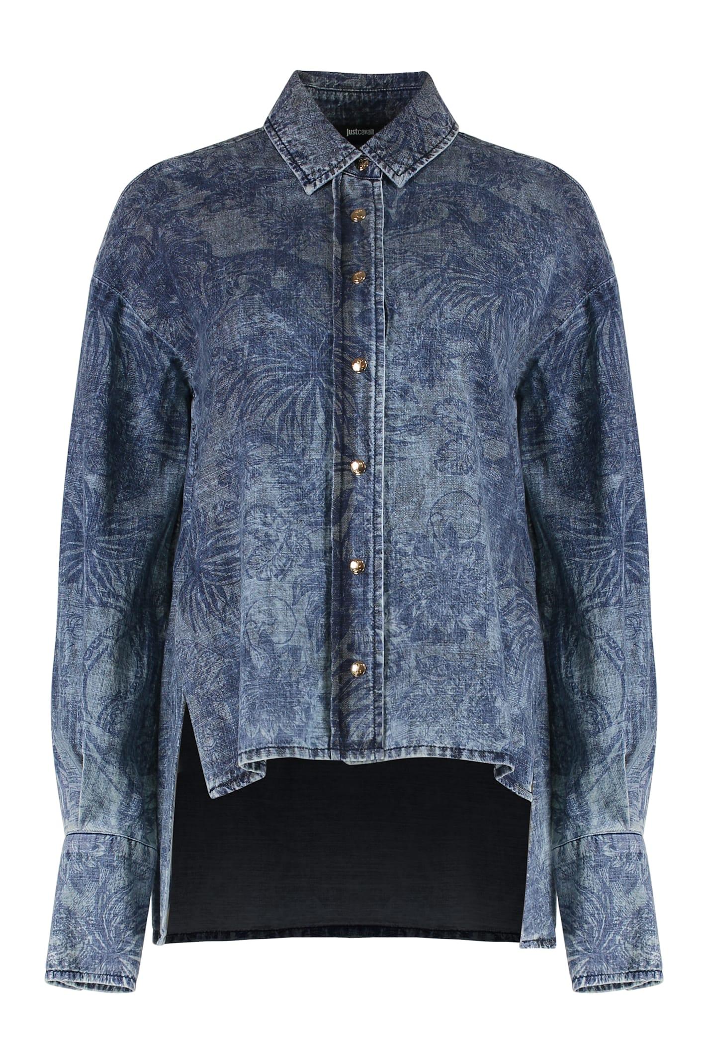 just cavalli shirt in denim