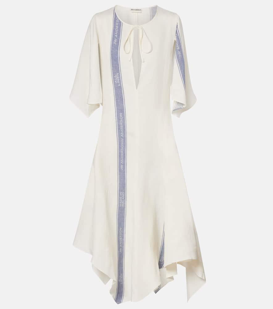 jw anderson asymmetric linen maxi dress