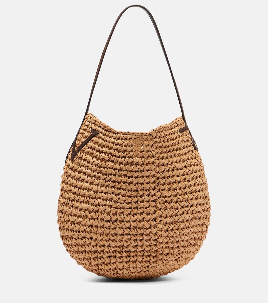jw anderson bulb small raffia bucket bag