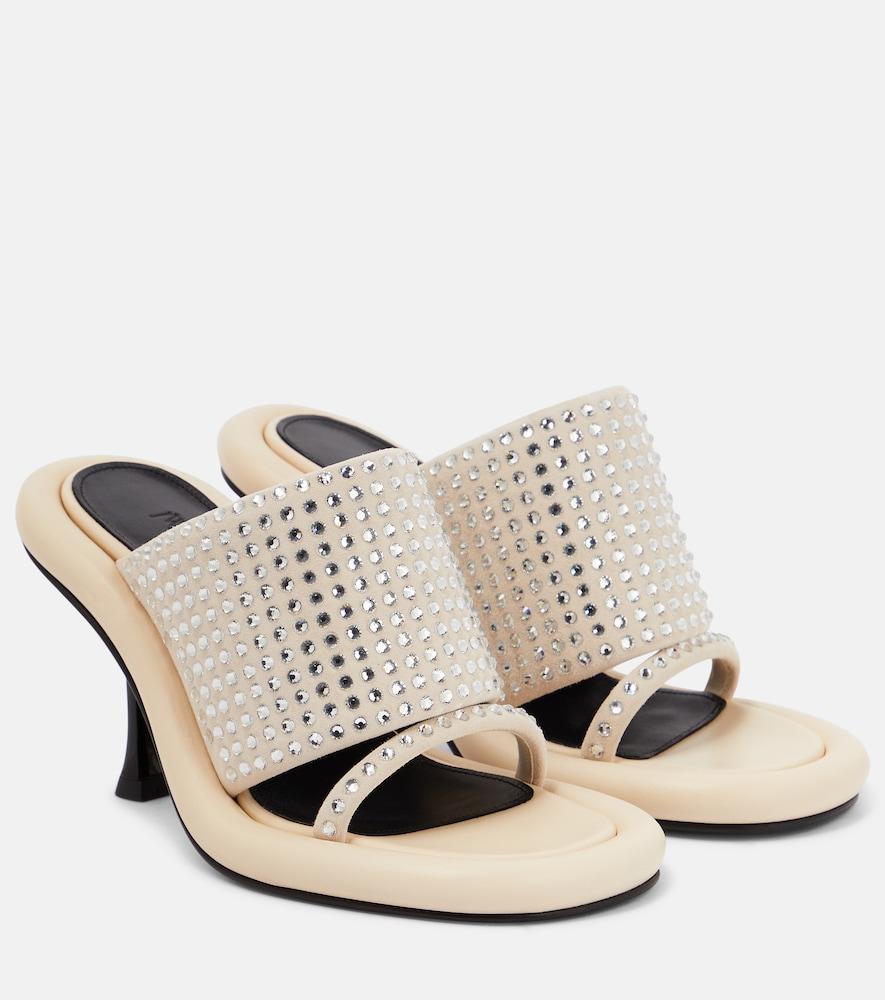jw anderson bumper tube embellished leather sandals