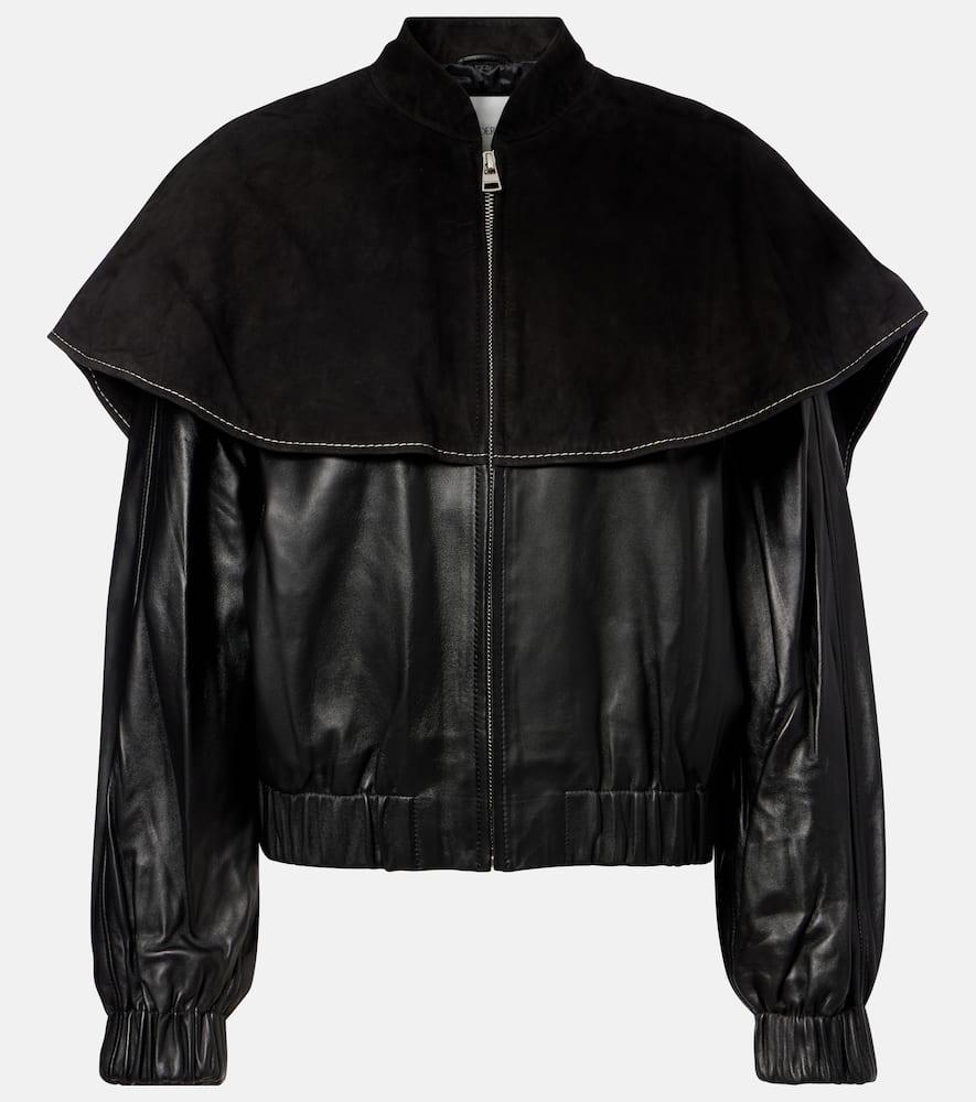 jw anderson caped leather jacket