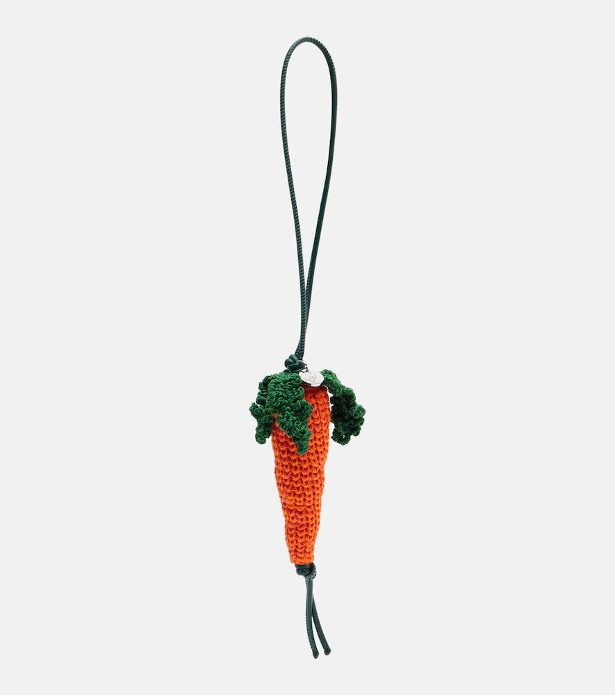 jw anderson carrot knitted bag charm