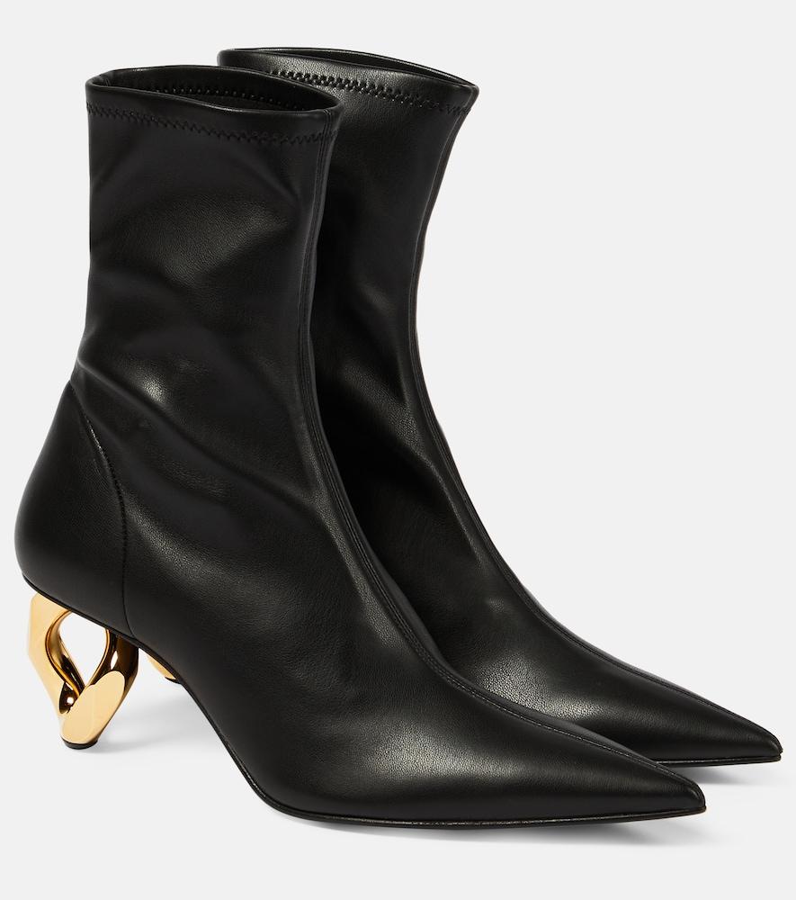 jw anderson chain leather ankle boots