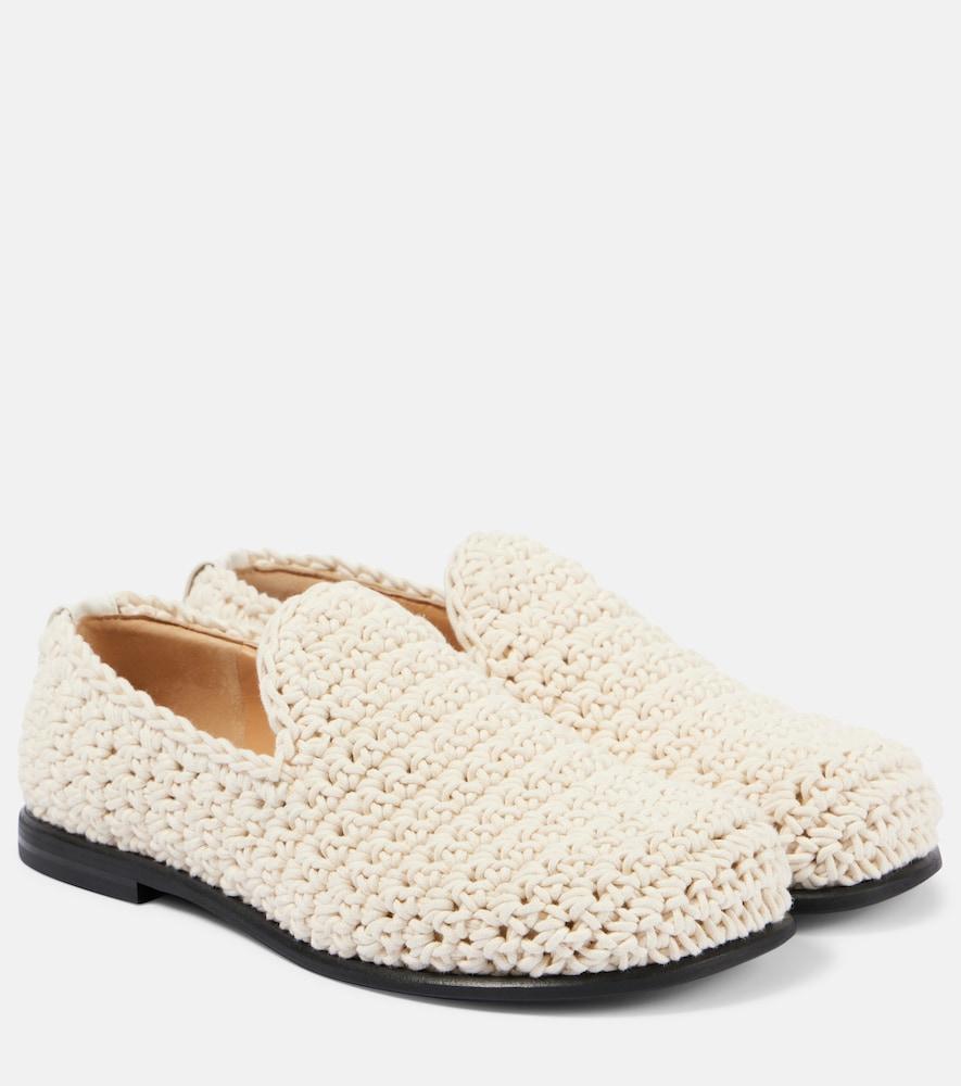 jw anderson crochet loafers