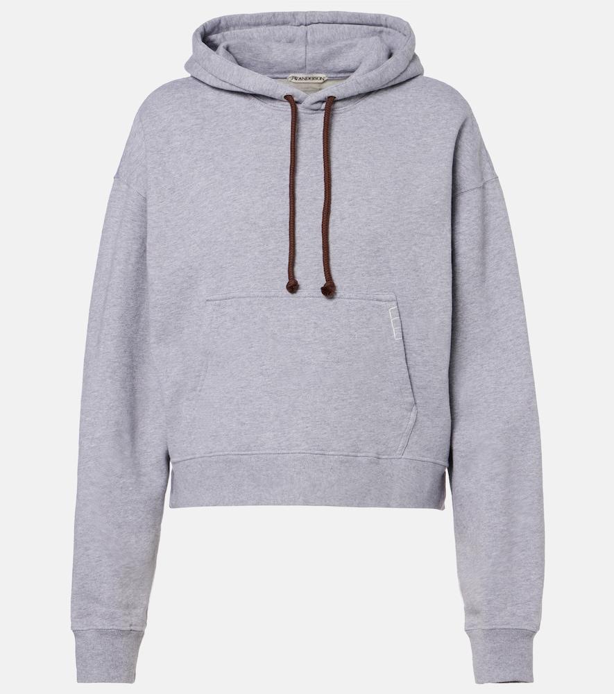 jw anderson cropped cotton hoodie