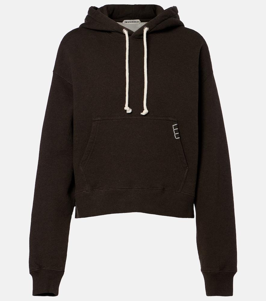 jw anderson cropped cotton hoodie