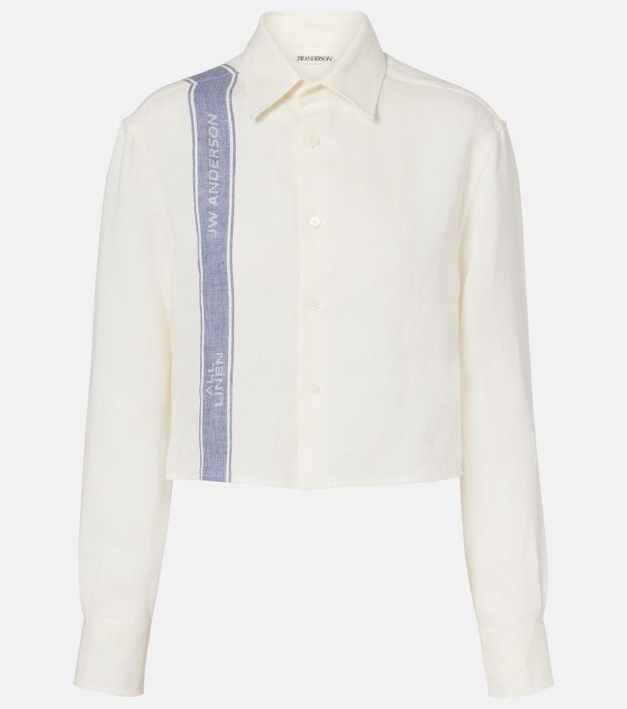 jw anderson cropped linen shirt