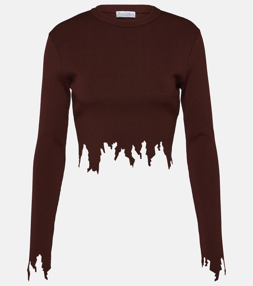 jw anderson distressed crop top