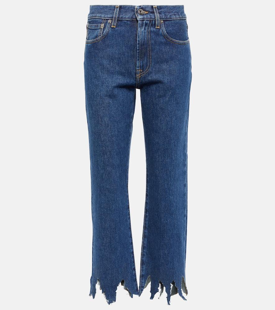 jw anderson distressed cropped jeans