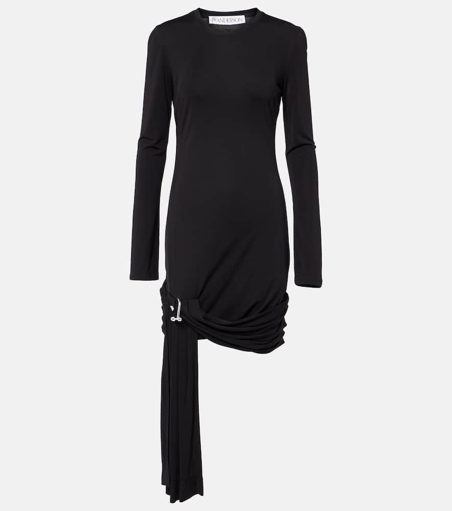jw anderson draped jersey midi dress