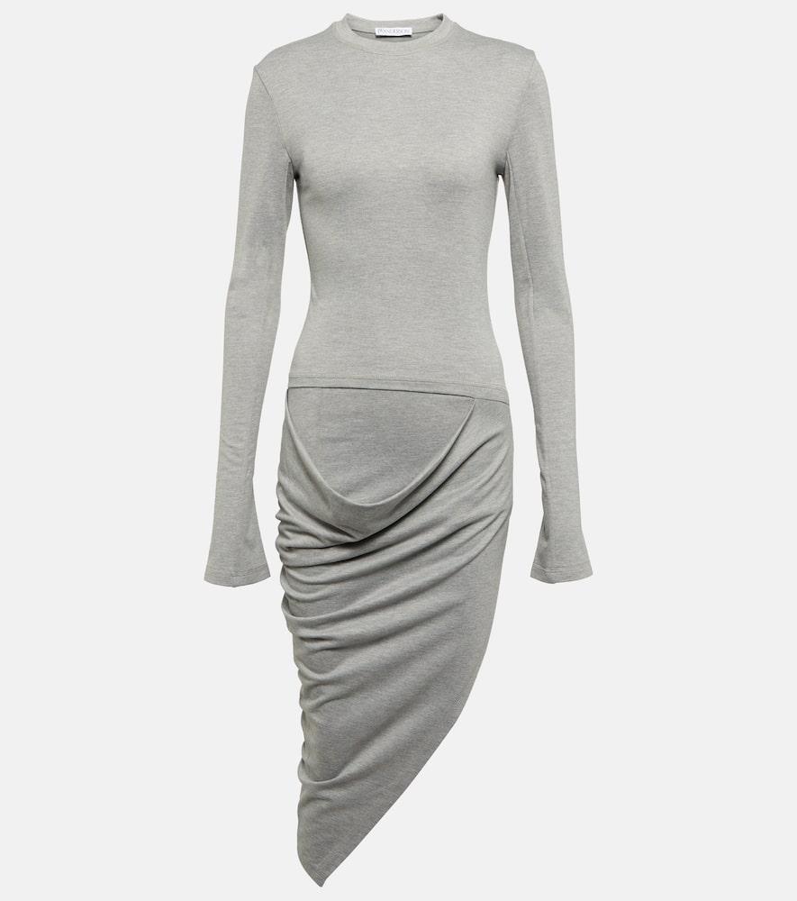 jw anderson draped jersey midi dress