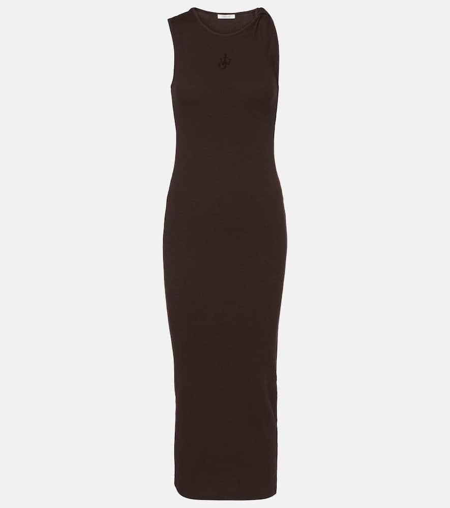 jw anderson embroidered cotton maxi dress