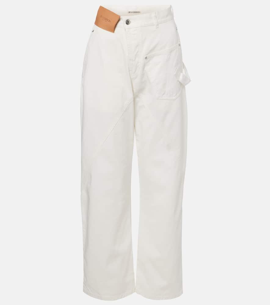 jw anderson embroidered straight jeans