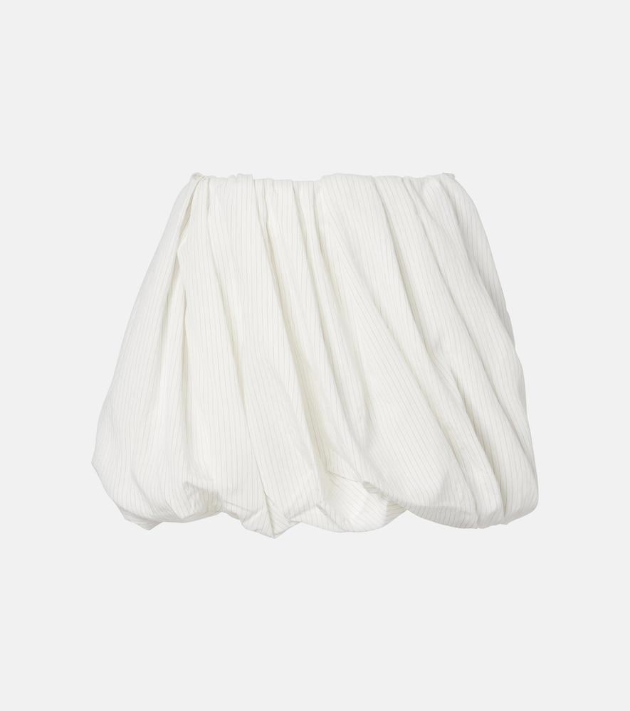 jw anderson gathered pinstripe balloon miniskirt