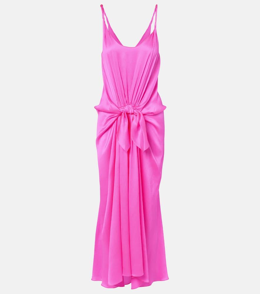 jw anderson gathered silk maxi dress