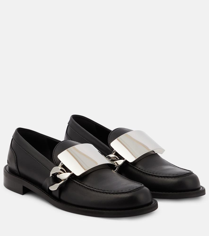 jw anderson gourmet chain leather loafers