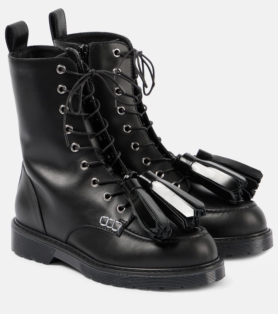 jw anderson leather combat boots
