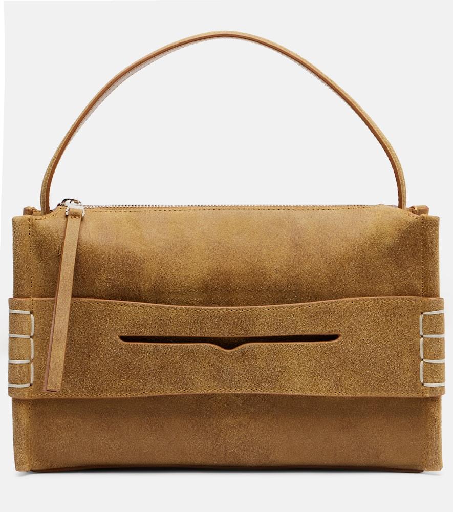 jw anderson loafer small suede shoulder bag
