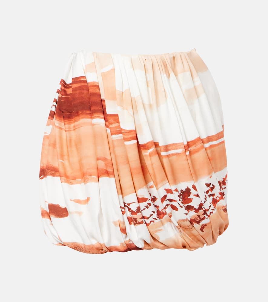 jw anderson printed draped miniskirt