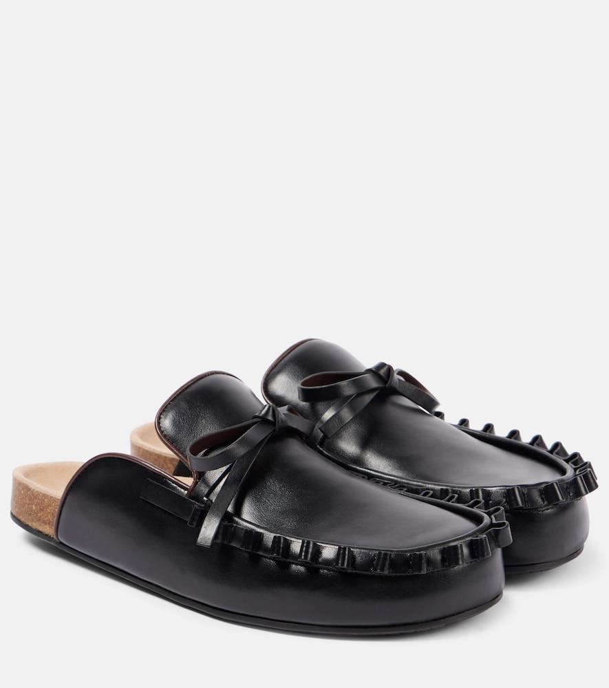 jw anderson ruffled leather mules