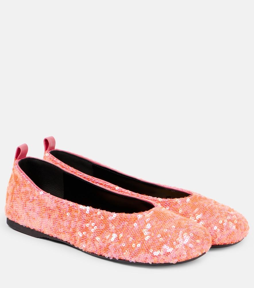 jw anderson sequined ballet flats