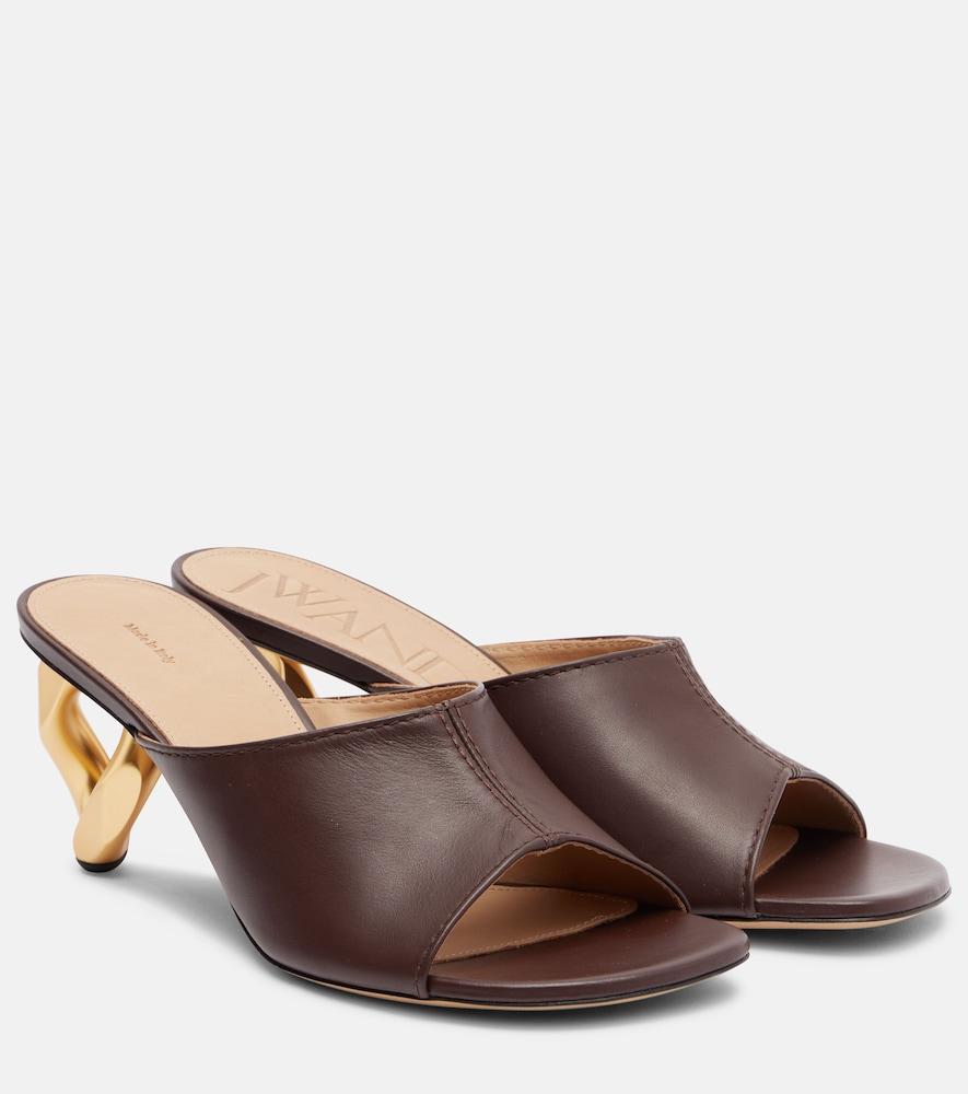 jw anderson stitch leather mules