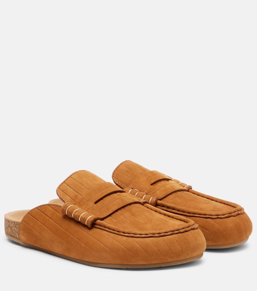 jw anderson stitch suede mules