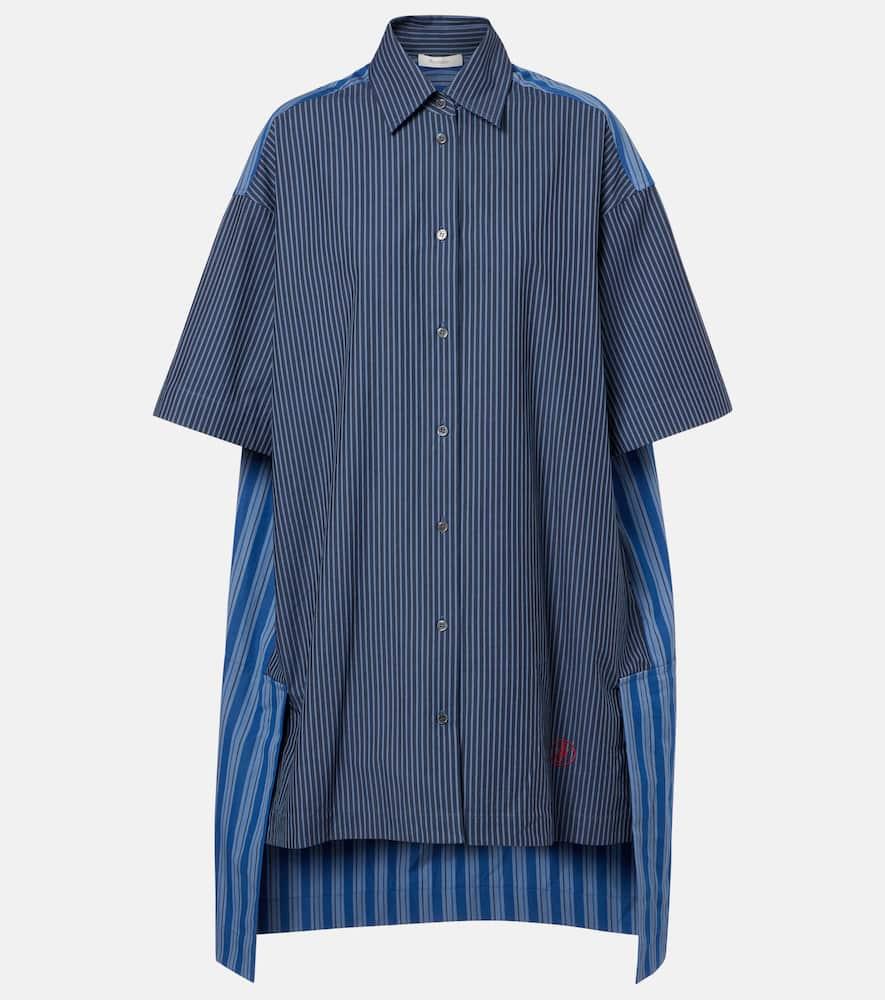 jw anderson striped cotton poplin shirt dress