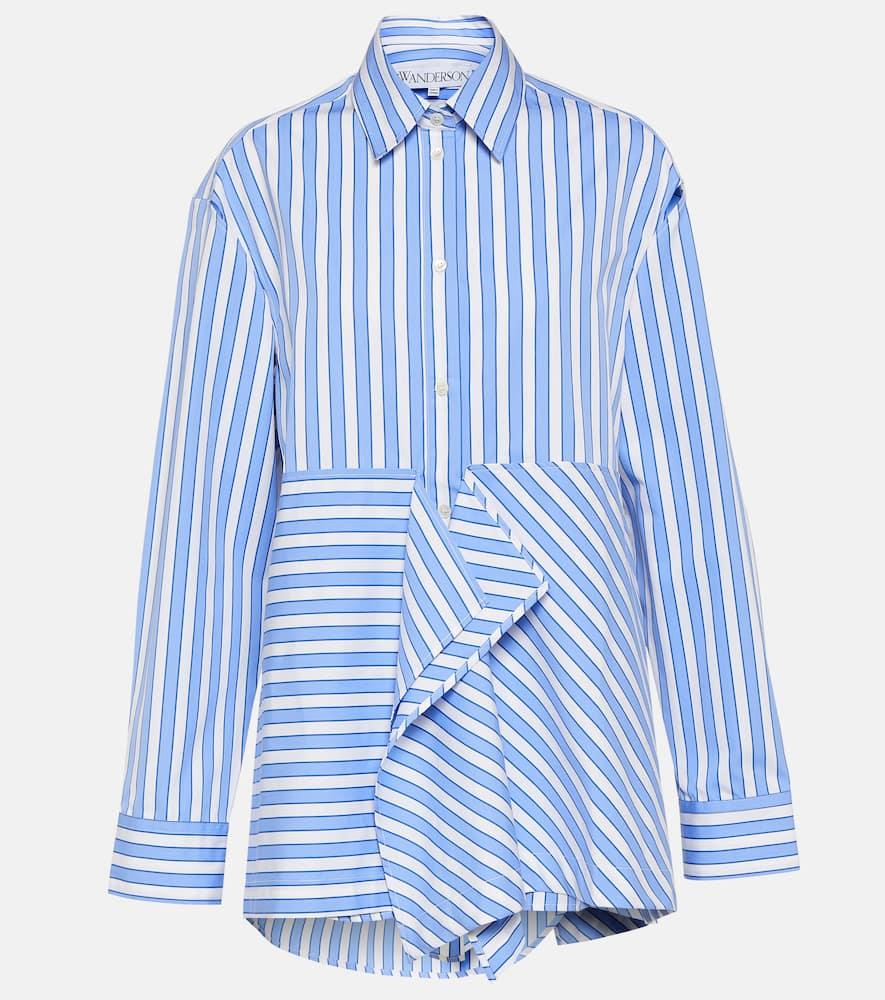 jw anderson striped peplum cotton shirt