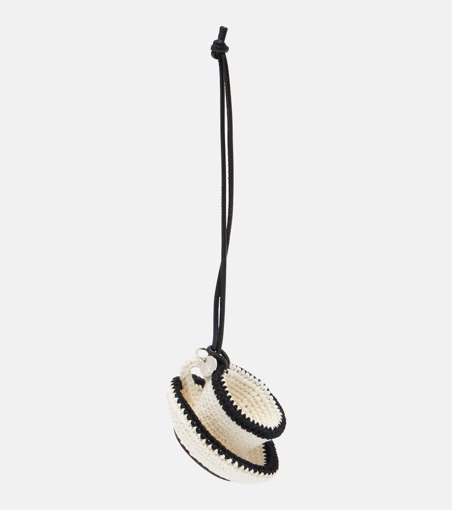 jw anderson teacup crochet bag charm