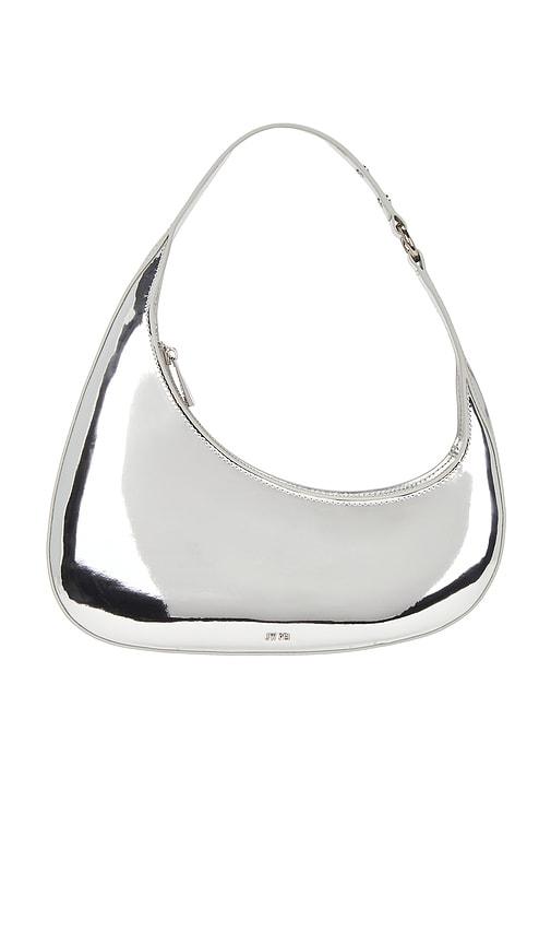 jw pei harlee shoulder bag in metallic silver.