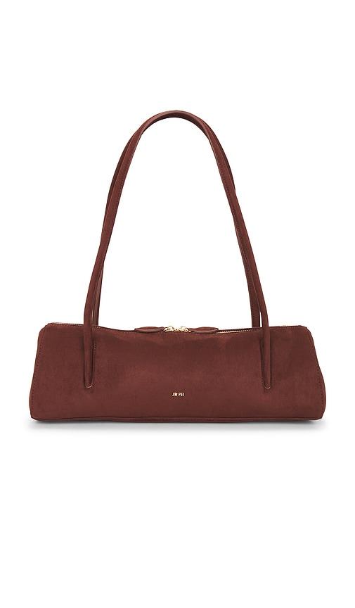 jw pei nova baguette shoulder bag in brown.