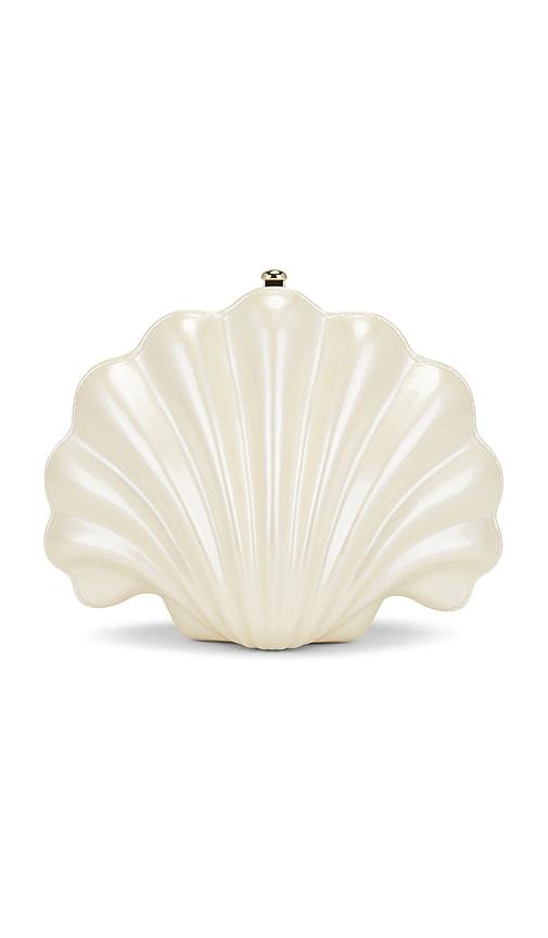 jw pei shell clutch in ivory.