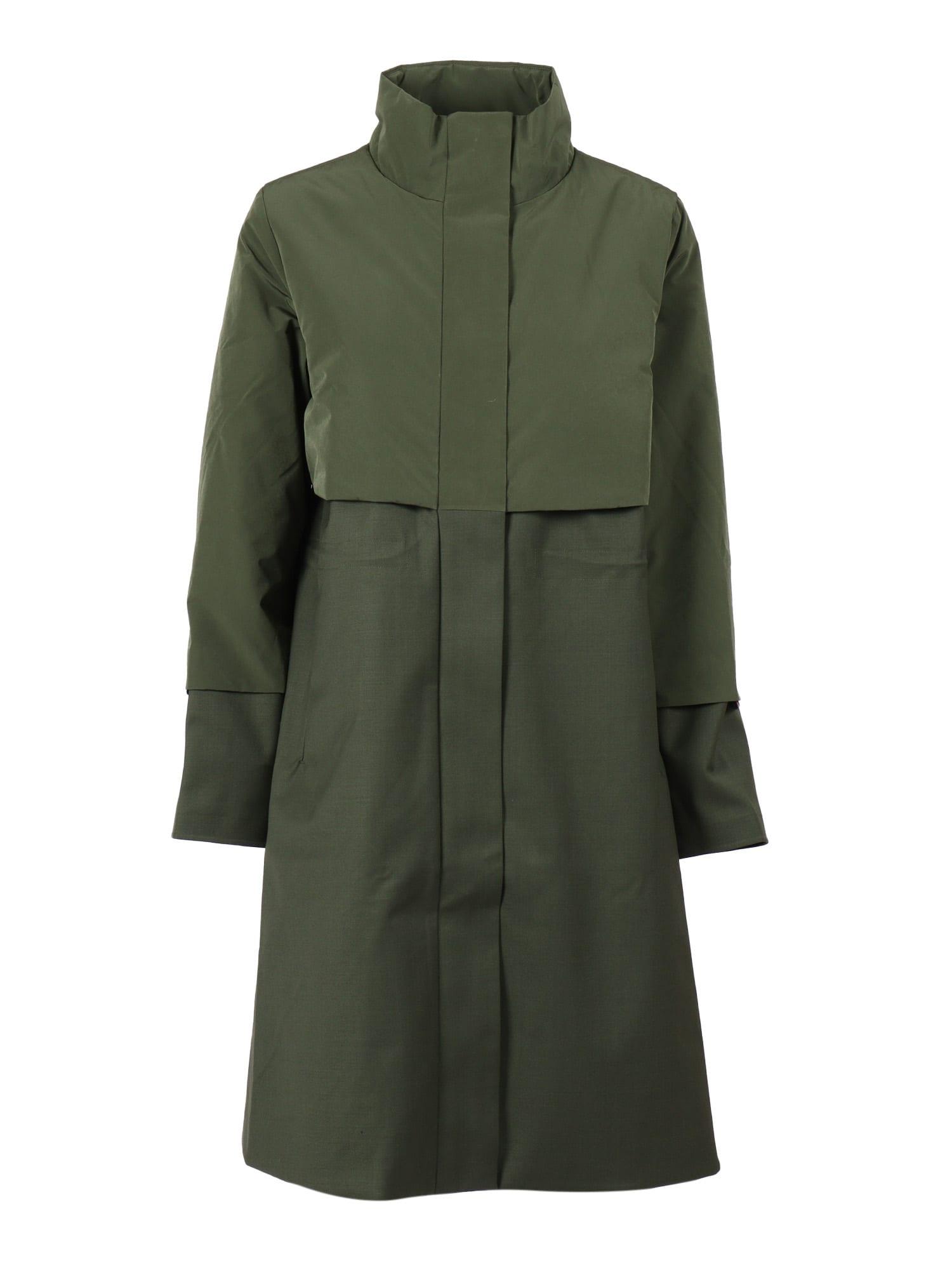 k-way ella wool nylon mix down jacket