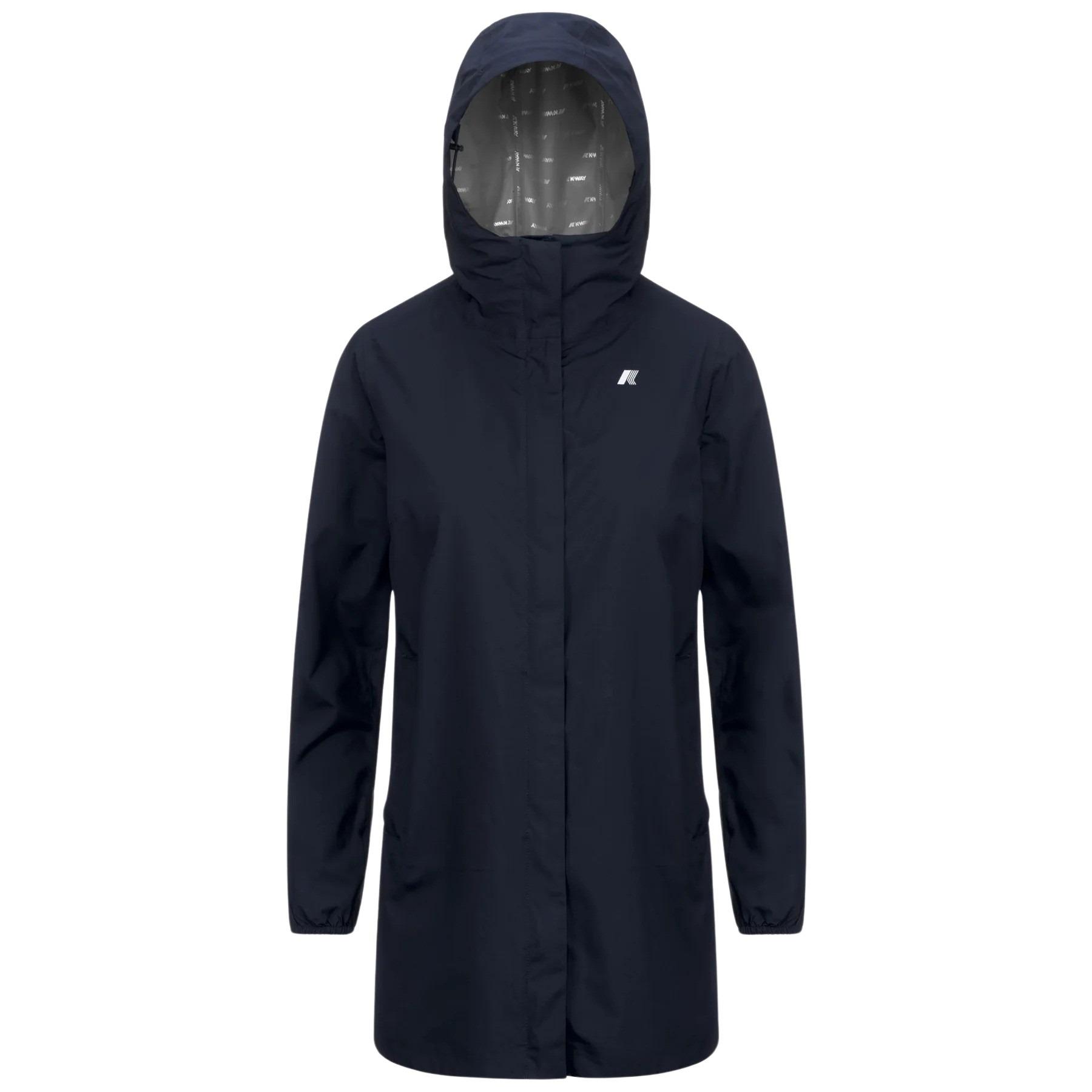 k-way sophie stretch dot blue rec polyester polyurethane jacket - women