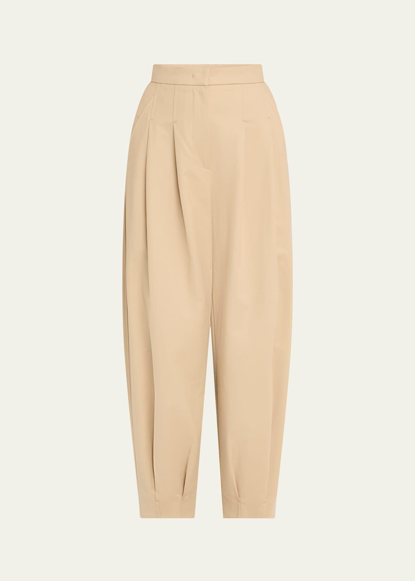 kabuki pintuck tapered leg trousers