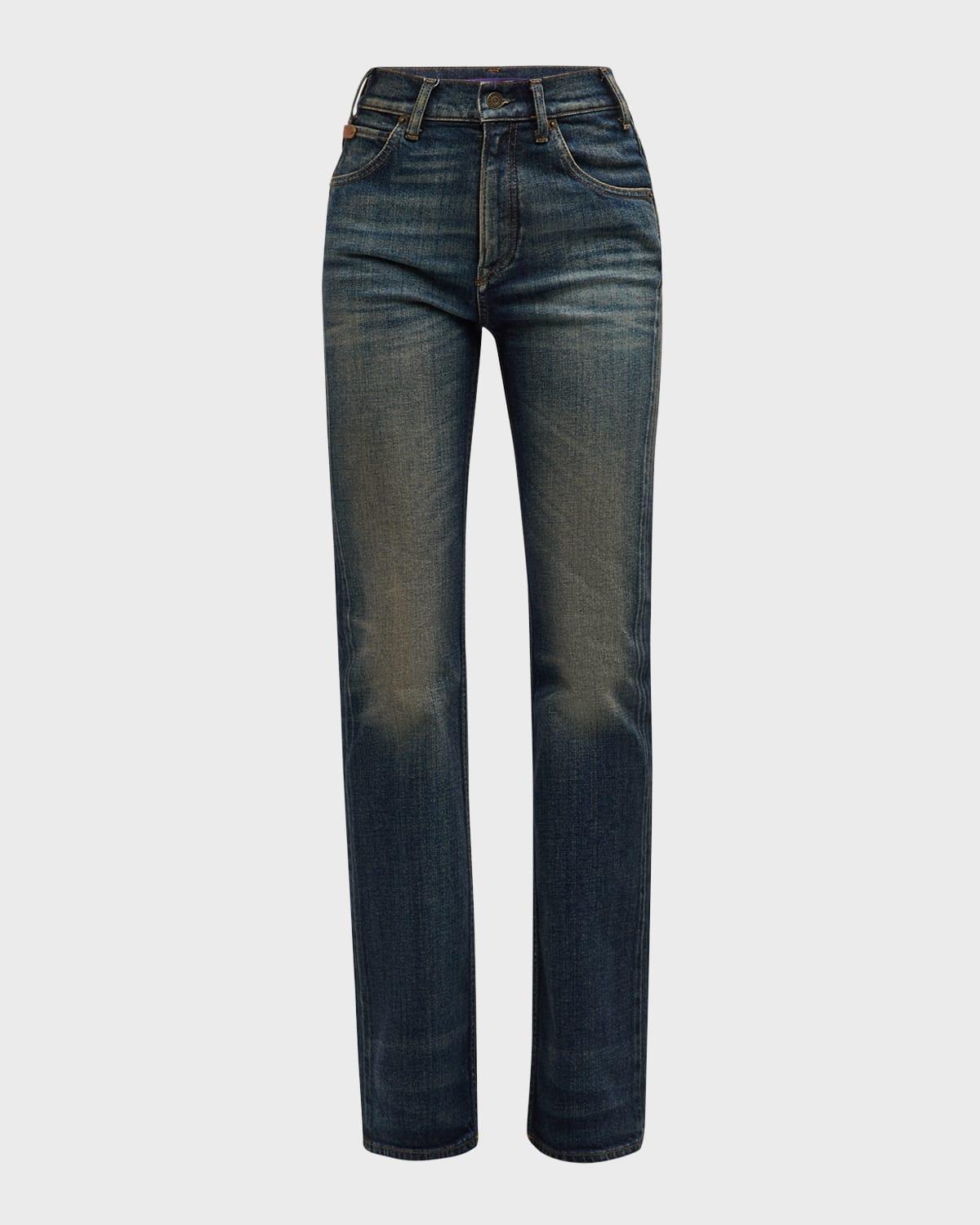 kaida bootcut-leg telluride denim jeans