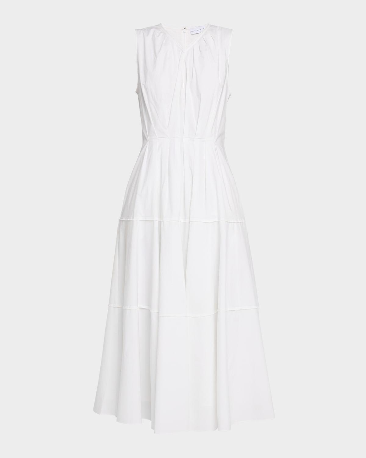 kailey stretch poplin maxi dress
