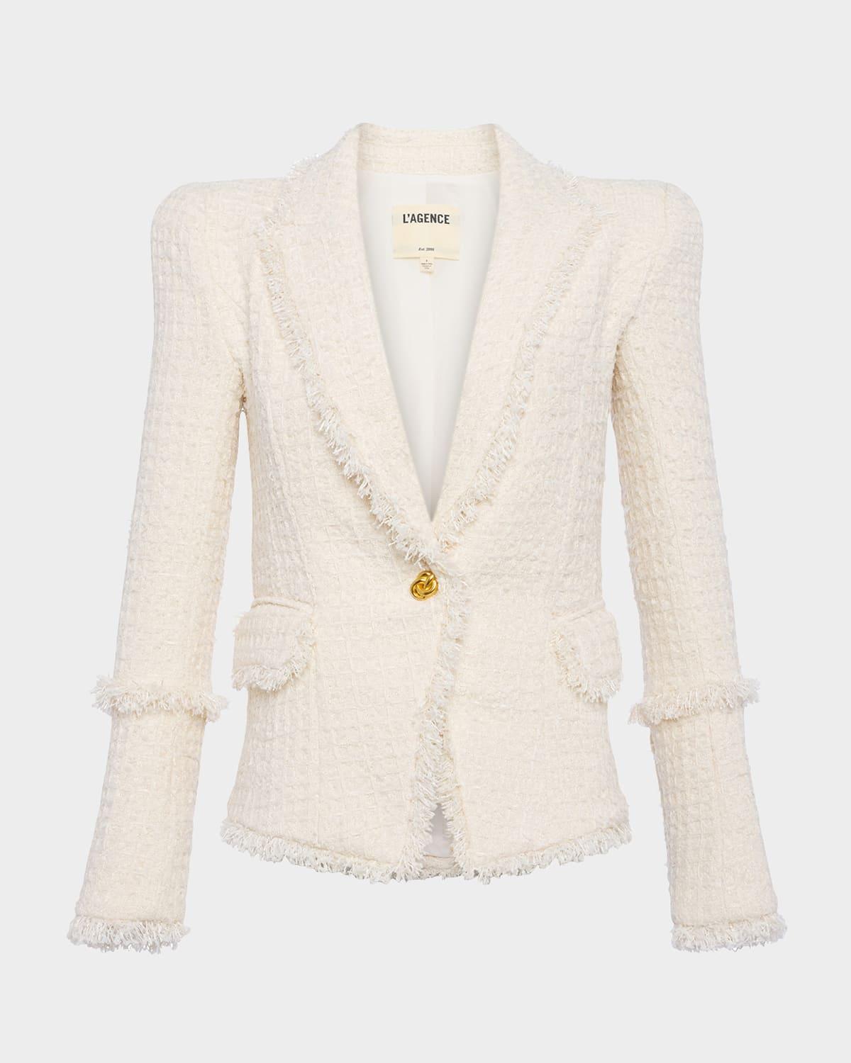 kaisley waffle tweed blazer